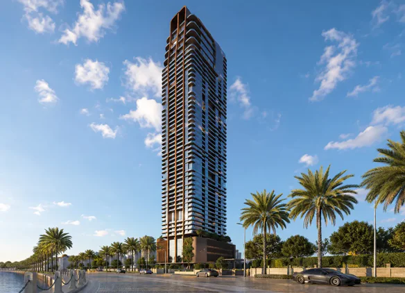 Tiger Al Ghaf Tower is a 50-floor beachfront landmark at Al Khan Beach, Sharjah, offering a perfect blend of cultural heritage and contemporary luxury. Located in one of Sharjah's most sought-after waterfront destinations, Tiger Al Ghaf Sharjah is designed with elegant architecture, premium finishes, and breathtaking sea view