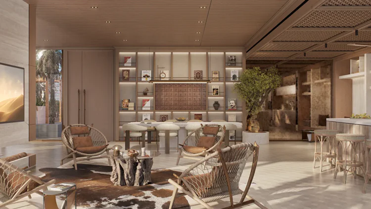 The Archive is a fully furnished residential development by Imtiaz Developments in Dubai Land Residence Complex. Its concept is centred around reading, quiet living and thoughtfully designed shared spaces.