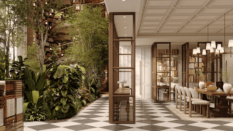 The Archive is a fully furnished residential development by Imtiaz Developments in Dubai Land Residence Complex. Its concept is centred around reading, quiet living and thoughtfully designed shared spaces.