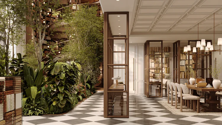 The Archive is a fully furnished residential development by Imtiaz Developments in Dubai Land Residence Complex. Its concept is centred around reading, quiet living and thoughtfully designed shared spaces.