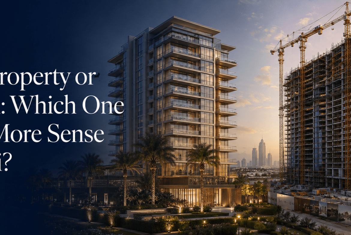 Compare ready and off plan property in Dubai by cash flow, payment schedule, mortgage access, inspection, delivery risk and resale options.
