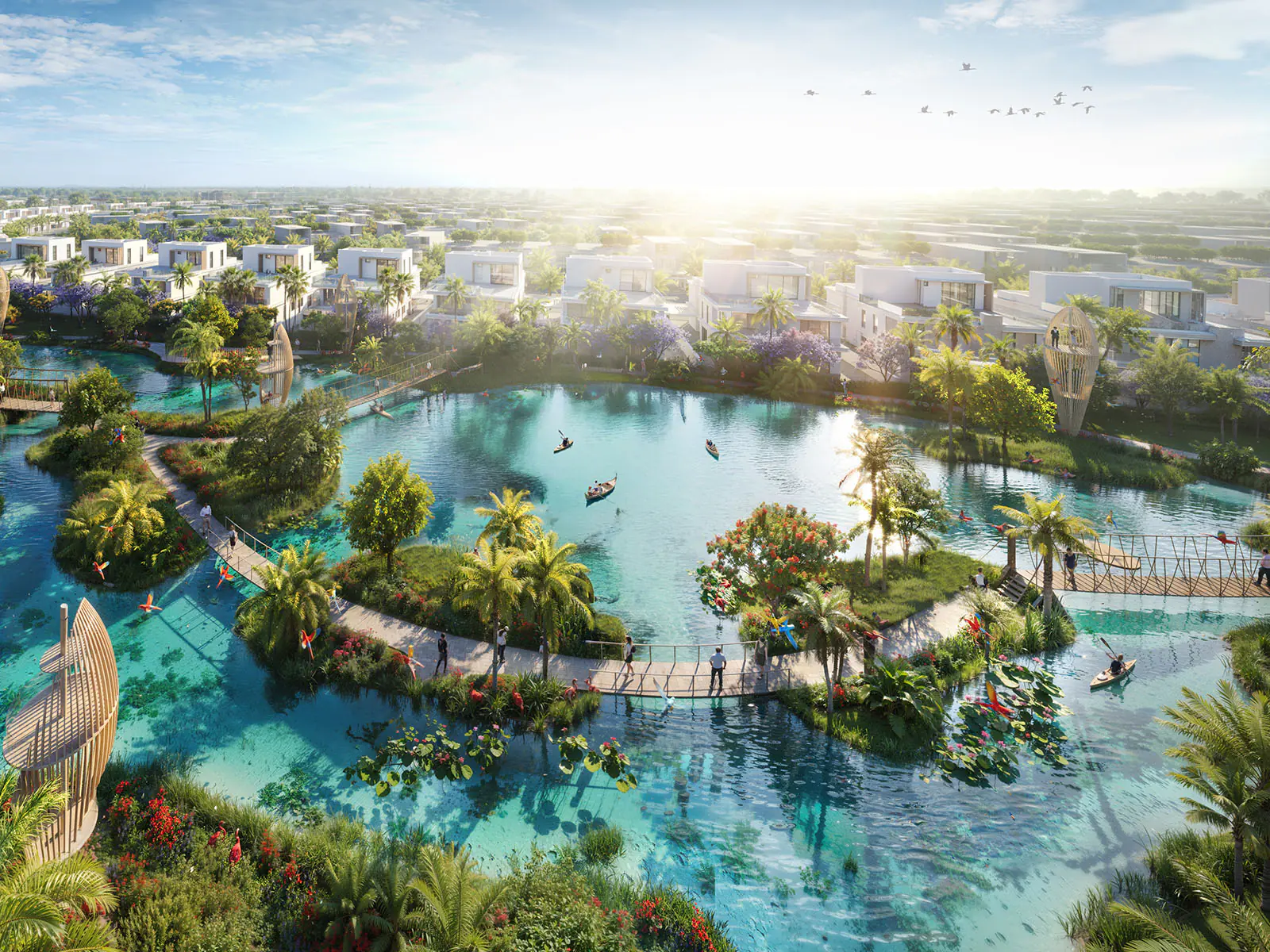 Damac Hills 2 by DAMAC Properties - villa exterior with garden