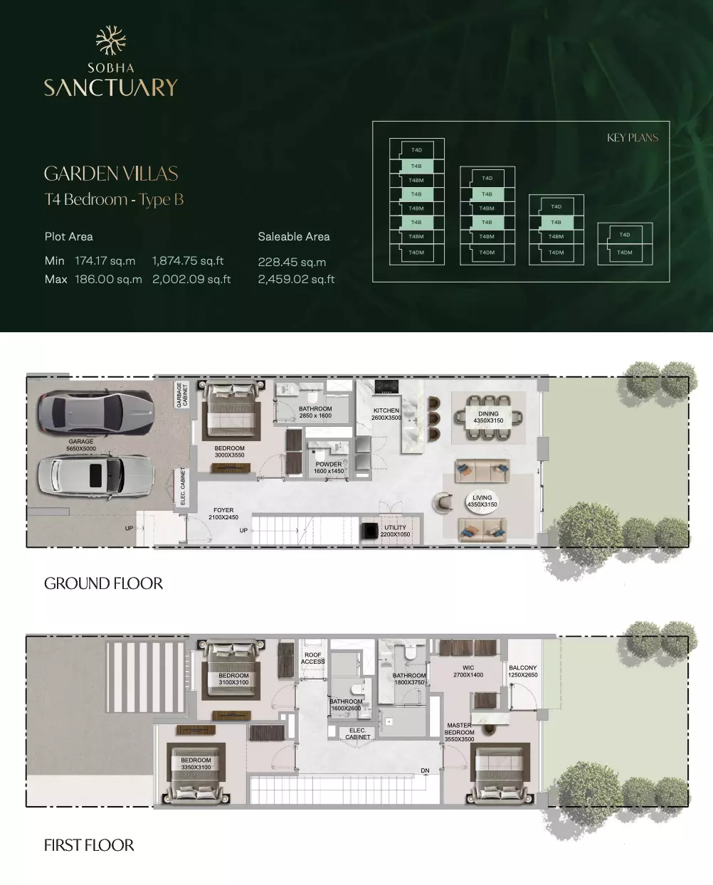 Sobha Sanctuary at Dubailand by Sobha Realty - 4 bedroom floor plan